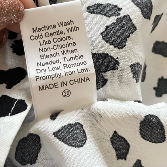 ANGASHION Dreaming of New Adventures Spotted Babydoll Ruffled Tiered Top Medium - Picture 11 of 12